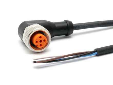 Sensor Cable 10 m PUR M12 4 Pole, IP69k, Angled