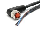 Cable de sensor de 10 m PUR M8 de 3 pines, IP69k, acodado