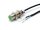 Inductieve sensor IP67 met 5 m kabel, PNP-sluiter (NO), M12 metaaldraad, bondig, schakelafstand 4 mm