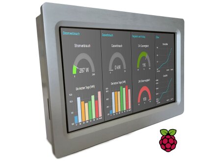 Touchberry PI 10.1 4B (Panel PC Industrial EMC Aluminio - Incluye Raspberry PI 4B + Tarjeta µSD con Raspbian)