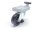 Swivel lifting foot, 80mm, tread PA white, natural white Wheel center PA