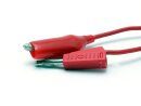 Cable de prueba con pinza cocodrilo 1m 0,75qmm PVC rojo