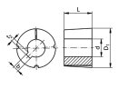 Bussola di serraggio conica 1108 foro 9 mm
