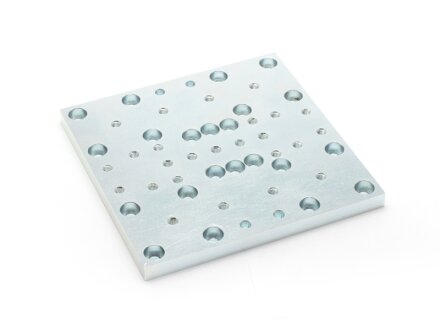 Plate for EMS1216A, 144x144mm, geeignent for cross-connect, electrically 10mm steel. Galvanized