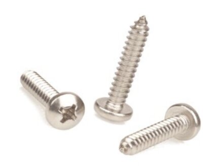 DIN 7981 oval head tapping screw, stainless steel, design selected