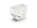 Compact aluminum housing for linear bearings, adjustable, 12mm