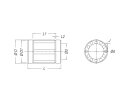 Linear ball bearings with angle error adjustment, closed, 20mm