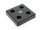 Fussplatte I-Typ Nut 8 80x80 ZN, schwarz lackiert, Gewindedurchmesser wählbar