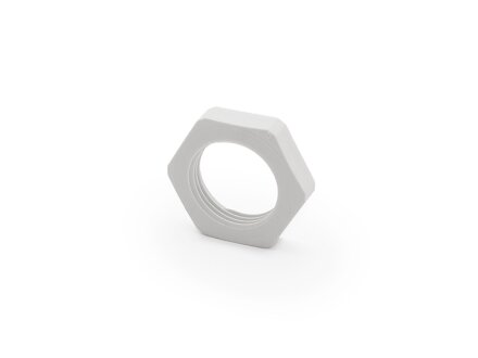 Hexagonal nut M12 x 1.5 mm light gray RAL 7035