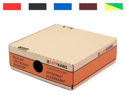 Kabel H07V-K, 1.5qmm, ring in karton, lengte 100 meter, kleur naar keuze