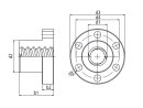 Dado in plastica 12x5 mm, design a flangia