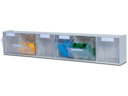 Sistema de almacenamiento MultiStore bar n. ° 6, plástico de alto impacto, gris claro