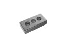Transport and base plate, 30x60mm, M8, mounting holes for M6 screw, die-cast zinc, bright
