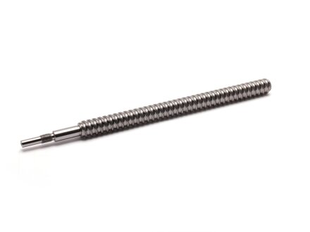 Ball screw, Ø16mm, pitch 10mm, 1-sided end machining, according to drawing TE1066, length selectable
