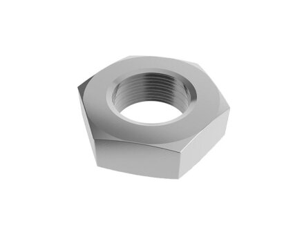 Hexagon nut DIN 439, form B, M6, stainless steel A2