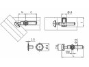 Schraubenabdeckung für Profilverbinder ø17mm, ø6,4mm L=16,5mm, Kunststoff PA schwarz