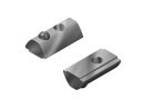 Sliding block, 12x7.2mm, pivotable, slot 8, guide bar, M8, l=22mm, spring ball, galvanized steel