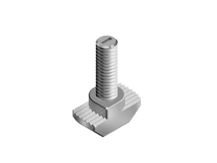 T-head screw, M8x20, slot 10, web height 1.5mm, steel, galvanized, production class 8.8