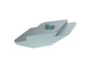 Rhombus nut, slot 8, M3, web 1.8mm, angle 38°, die-cast zinc, bright