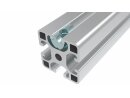 Sliding block, 12.9x10mm, pivotable, slot 8, guide bar, M6, l=22m, spring ball, aluminum EN AW-6061-T6