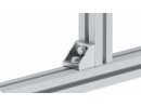 Abdeckkappe flach, für Aluminium Winkel, 42x42x42mm, Kunststoff PA, schwarz