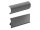 Clip de rotulación 38 D28, L = 120, PVC duro, gris similar a RAL 7035 (1ud = 120mm), incluye cinta adhesiva