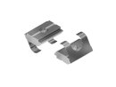 Sliding block, 14x5.2mm, pivotable, slot 10, guide bar, UNF10-32, l=19mm, spring plate, steel, blue zinc-plated