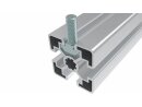 T-head screw, M6x25, slot 10, web height 1.5mm, steel, galvanized