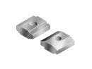 Sliding block, 18x7.5mm, slot 10, guide bar, M8, l=19mm, galvanized steel