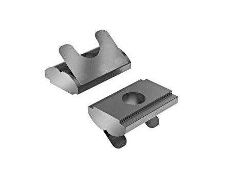 Sliding block, 14.5x6.2mm, pivotable, slot 10, guide bar, M5, l=22mm, spring plate, galvanized steel