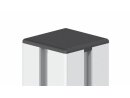 Cover cap, 60x60mm, t=4mm, sleeve=10.6mm, r=3mm, B-type groove 10