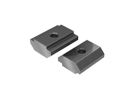 Sliding block, 20x9mm, slot 12, guide bar, M6, l=25mm, steel, galvanically nickel-plated 10µm