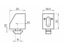 Uniblock 25 CS Nut 8 A1=8mm, A2=4.35mm with square nut,...