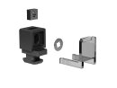 Vario Clip Block Nut 10, PA, black, with square nut M6, with captive washer