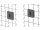 Piastra di fissaggio per griglia ondulata 53x53, foro allungato 8,5x16,5, PA, nera