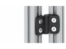 Plastic combination hinge 20.20, hinged on the right, detachable