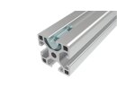 Double sliding block, 10.5x6.3mm, pivotable, slot 6, 2xM5, l=58mm, a=49mm, galvanized steel
