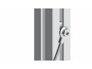 Ground connection, slot 8, galvanized steel, incl. sliding block, 096026, M6, l=22mm, threaded pin DIN916, M6x25, galvanized steel, hexagon nut DIN934, M6, brass washer DIN9021, brass serrated lock washer DIN6798, galvanized steel