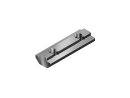 Double sliding block 17x9.6mm, slot 8, guide bar, 2xM8, a=28.5mm, l=48.5mm, galvanized and chromated steel