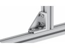 Bracket, 57x57x28mm, for M6, without groove, die-cast aluminium, bright