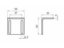 Mounting bracket, for ball catch, galvanized steel