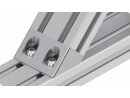 Angle connector 45°, 20x40mm, slot 5, die-cast aluminium, bright