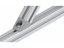 Angle connector 45°, 30x30mm, slot 8, die-cast aluminium, painted similar to RAL 9006