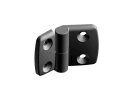 Plastic combination hinge 30.45, hinged on the left, detachable, dimensions A1/A2 17.5/25.0mm, pin in half 30
