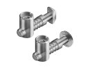 Central connector, groove 8, bush=15mm, bolt=11mm, with round hammer, galvanized steel