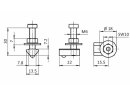 Suspension for clamp profile connector 40 slot 8