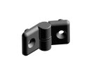 Plastic hinge, 32x60mm, for 40 profile, right side