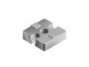 Panel connector, 45x45mm, slot 10, for screw M12,...