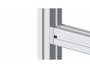 Panel connector, 45x45mm, slot 10, for screw M12, die-cast zinc, painted aluminum color
