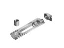 Milling connector, groove 8, for profile 30, 16x8.1mm, steel, galvanized, with hammer head nut, web 1.5mm